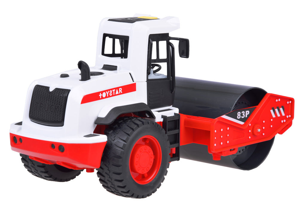 Žaislinė kelio mašina su volu, garso ir šviesos efektais