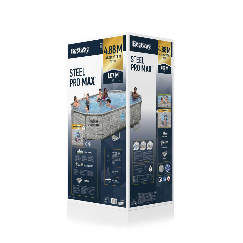 Karkasinis ovalus baseinas 427x250x100cm, Bestway 56946