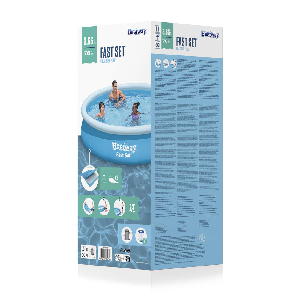 Besiplečiantis sodo baseinas su filtru 366x76cm, Bestway 57274