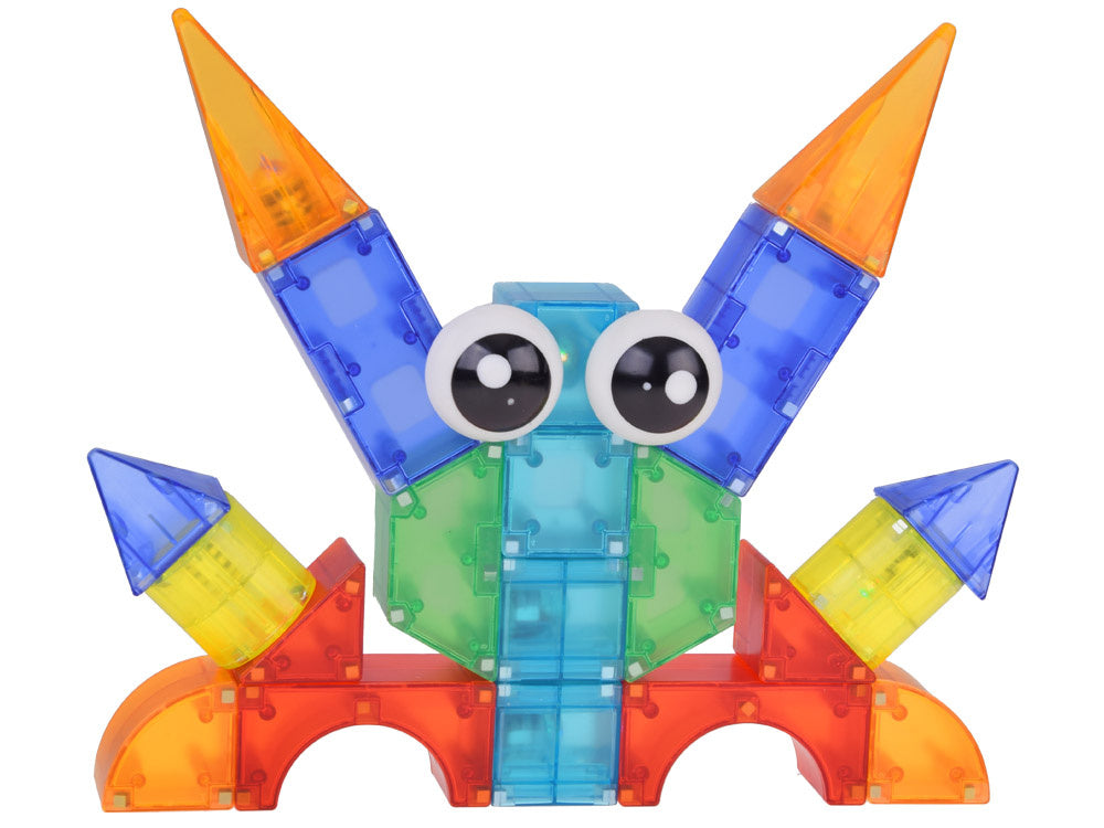 3D šviečiančios magnetinės kaladėlės 64 el.