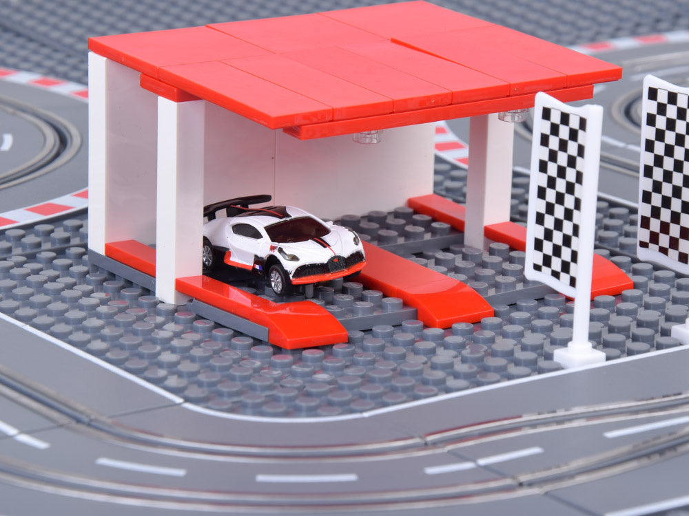 Žaislinė lenktynių trasa su 2 nuotolinio valdymo automobiliais!