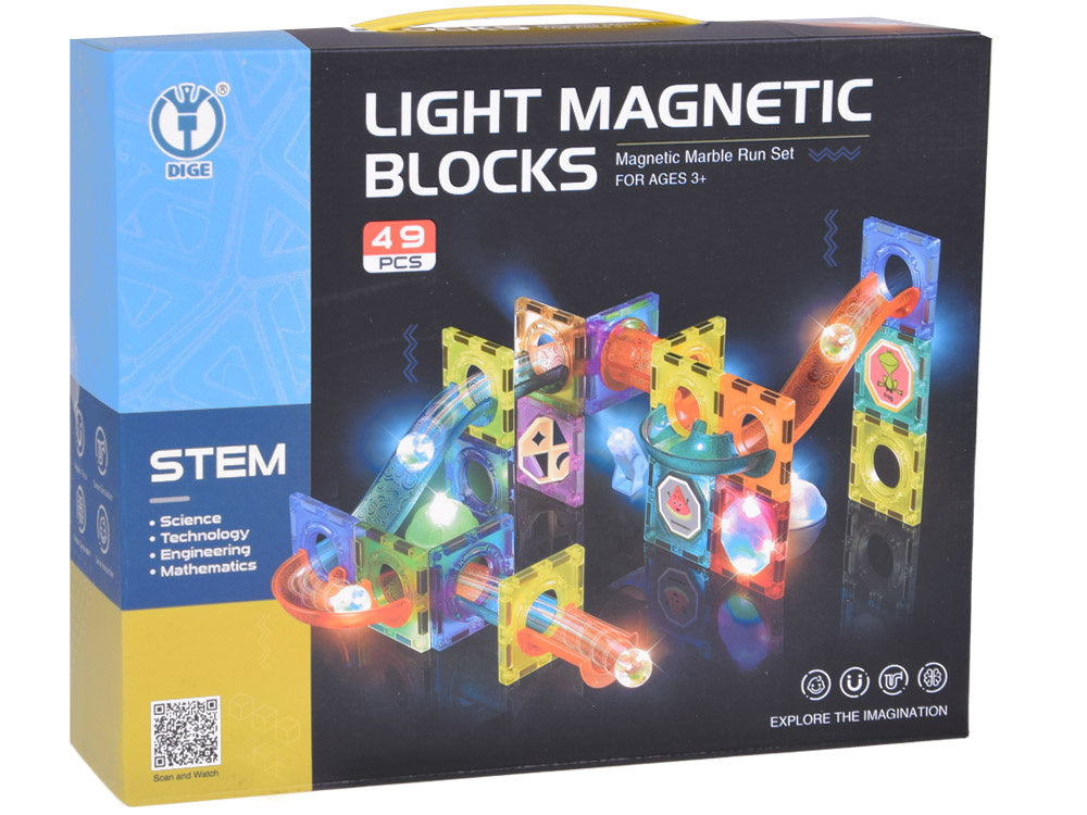 Magnetinės kaladėlės su šviesos efektais 49 el