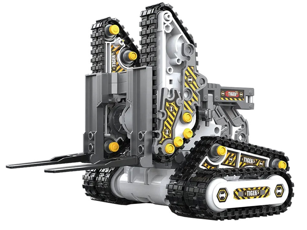 Nuotoliniu būdu valdomo konstruktoriaus rinkinys 4in1 176 el, statybinė technika, pilka