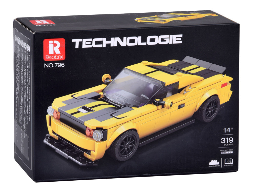 Lenktyninio geltono automobilio konstruktorius 336 el.