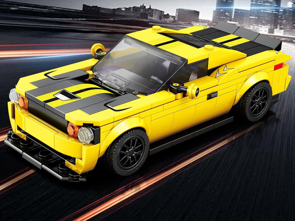 Lenktyninio geltono automobilio konstruktorius 336 el.