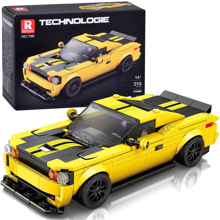 Lenktyninio geltono automobilio konstruktorius 336 el.