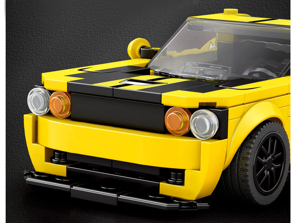 Lenktyninio geltono automobilio konstruktorius 336 el.