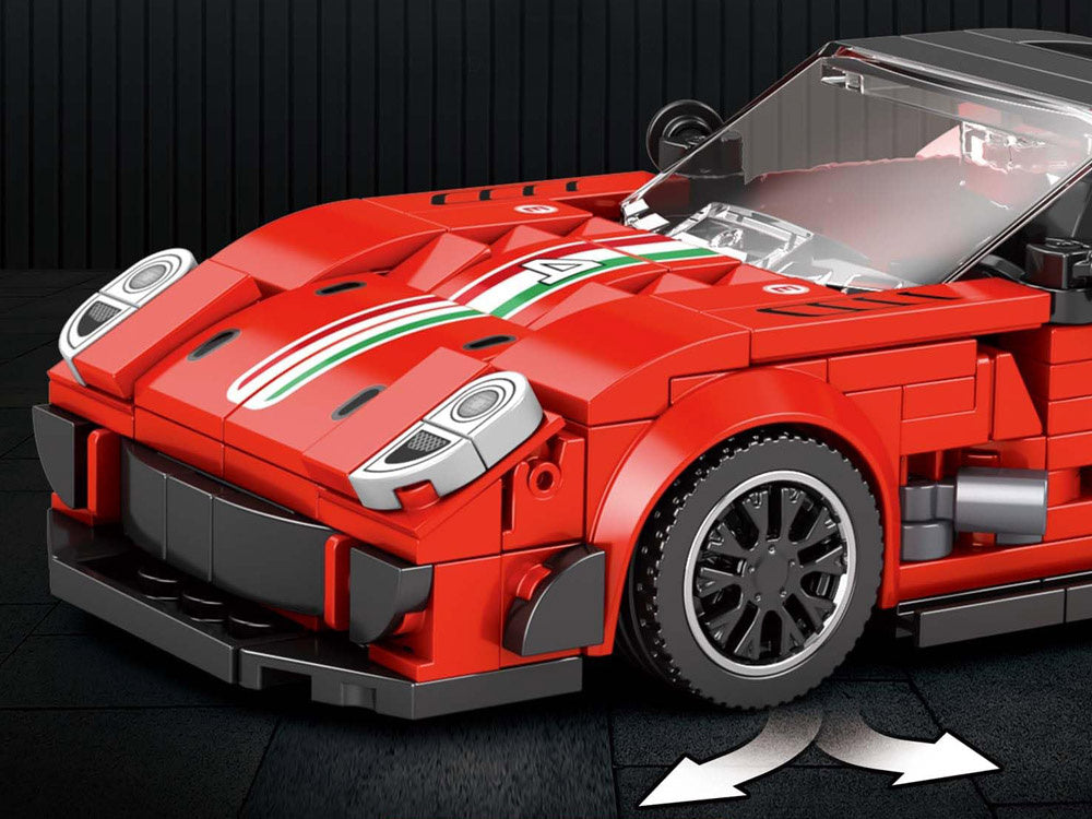 Lenktyninio raudono automobilio konstruktorius 413 el.