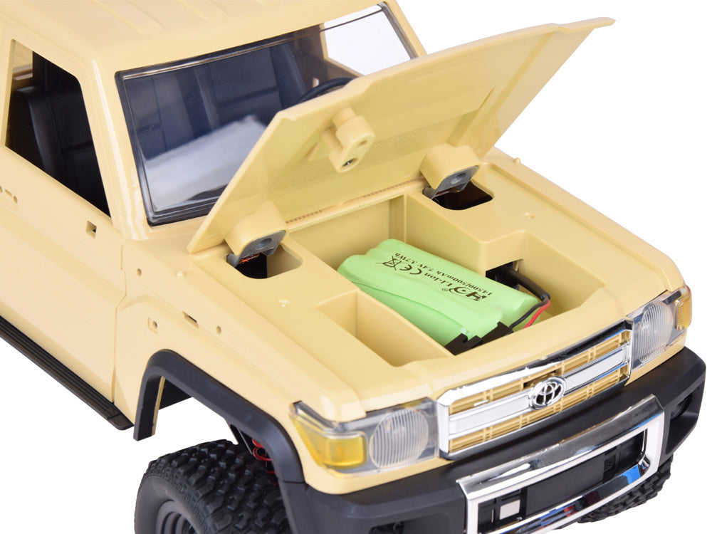 Nuotoliniu būdu valdomas Toyota Land Cruiser 4x4 Pickup automobilis, kreminis