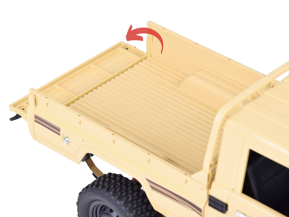 Nuotoliniu būdu valdomas Toyota Land Cruiser 4x4 Pickup automobilis, kreminis