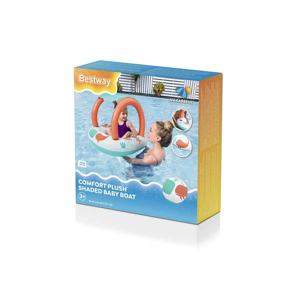 Pripučiama valtis su stogeliu vaikams 84x67cm, Bestway 34203