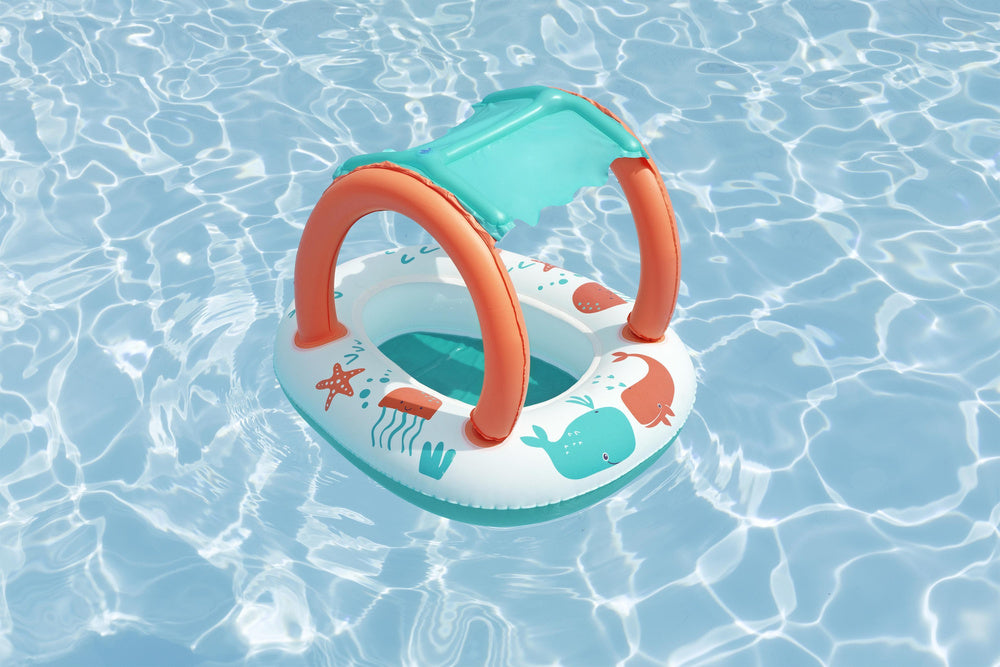 Pripučiama valtis su stogeliu vaikams 84x67cm, Bestway 34203