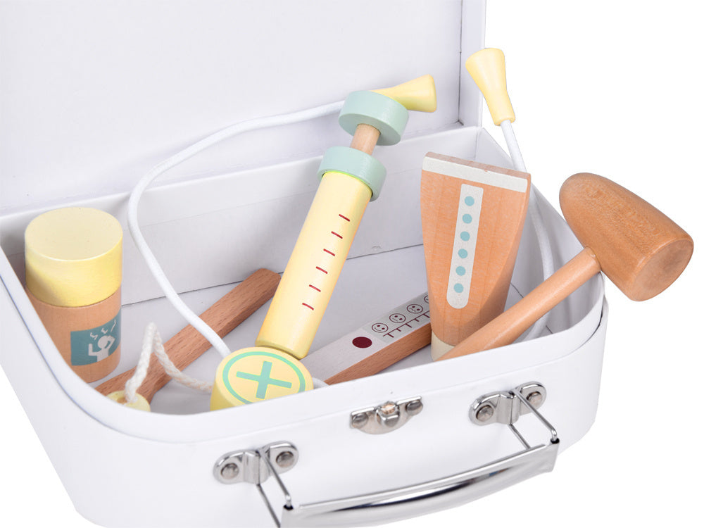 Medinis pirmosios pagalbos rinkinys vaikams, baltas