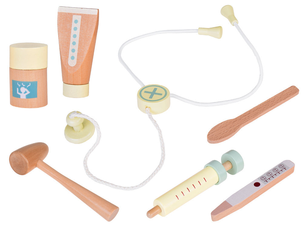 Medinis pirmosios pagalbos rinkinys vaikams, baltas