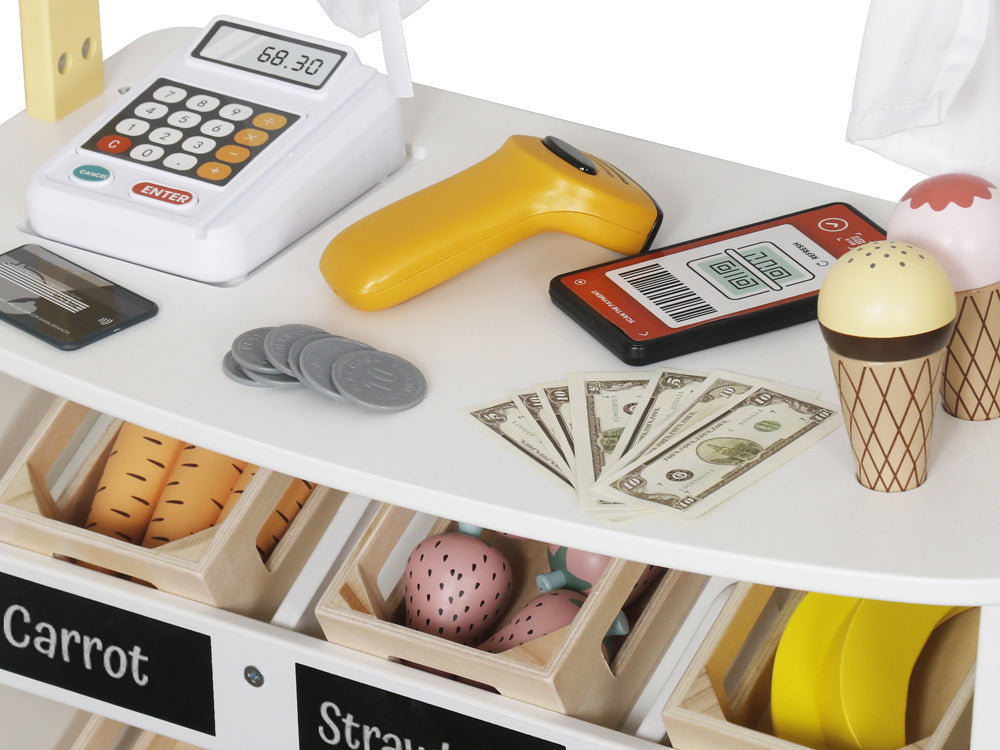 Medinis parduotuvės prekystalis su priedais 2in1