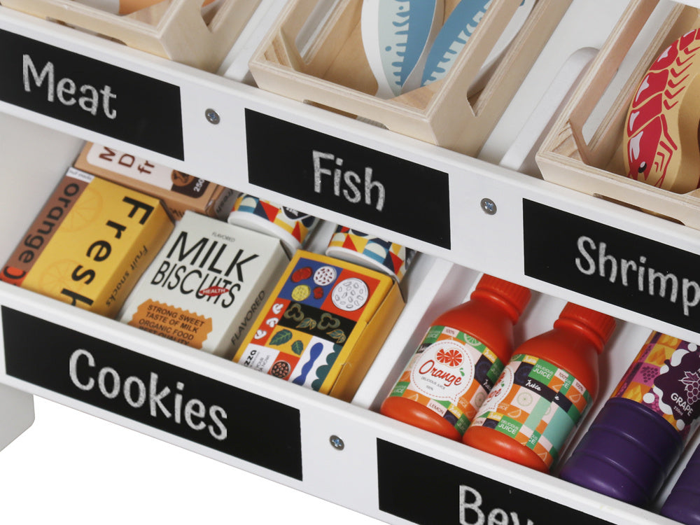 Medinis parduotuvės prekystalis su priedais 2in1