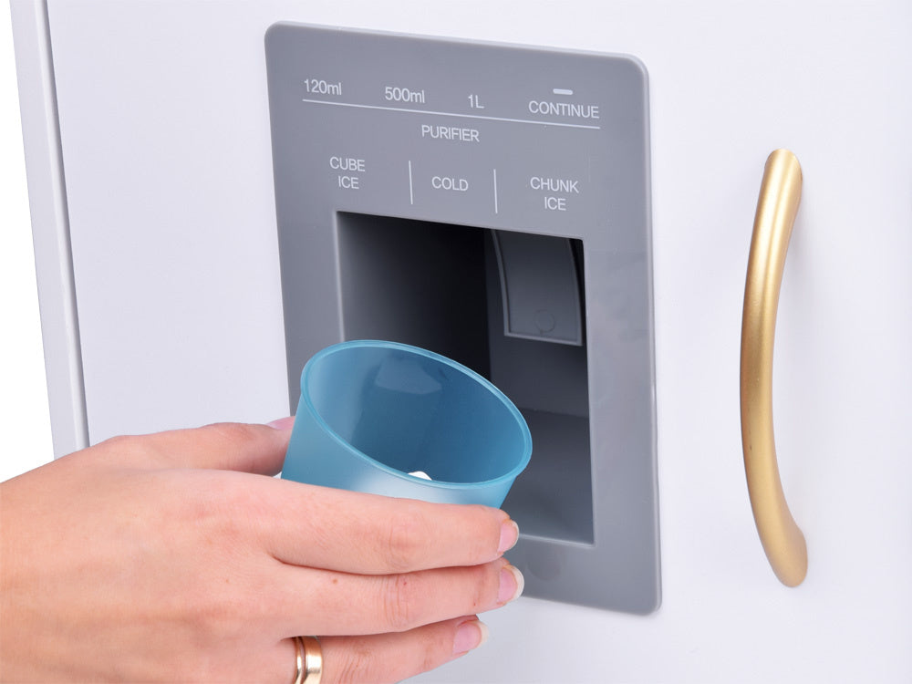 Didelė retro stiliaus medinė virtuvė vaikams, balta