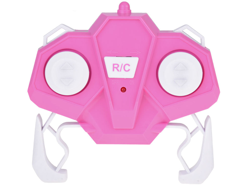 Nuotoliniu būdu valdomas automobilis su šviesos efektais, rožinis