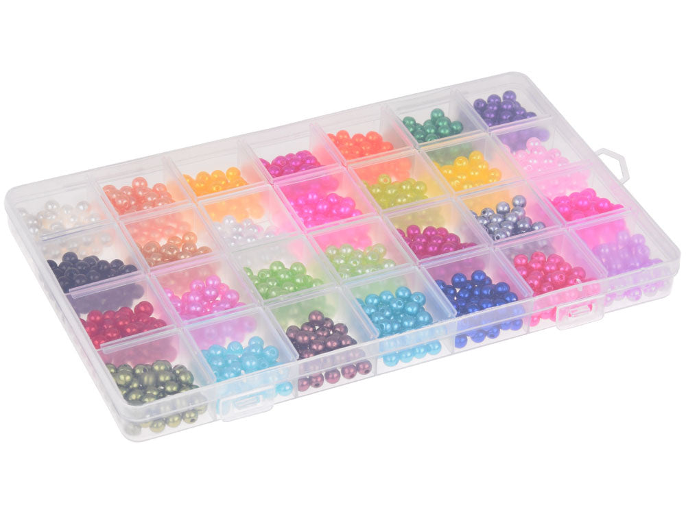 Perlų karoliukų rinkinys apyrankėms 28 spalvos