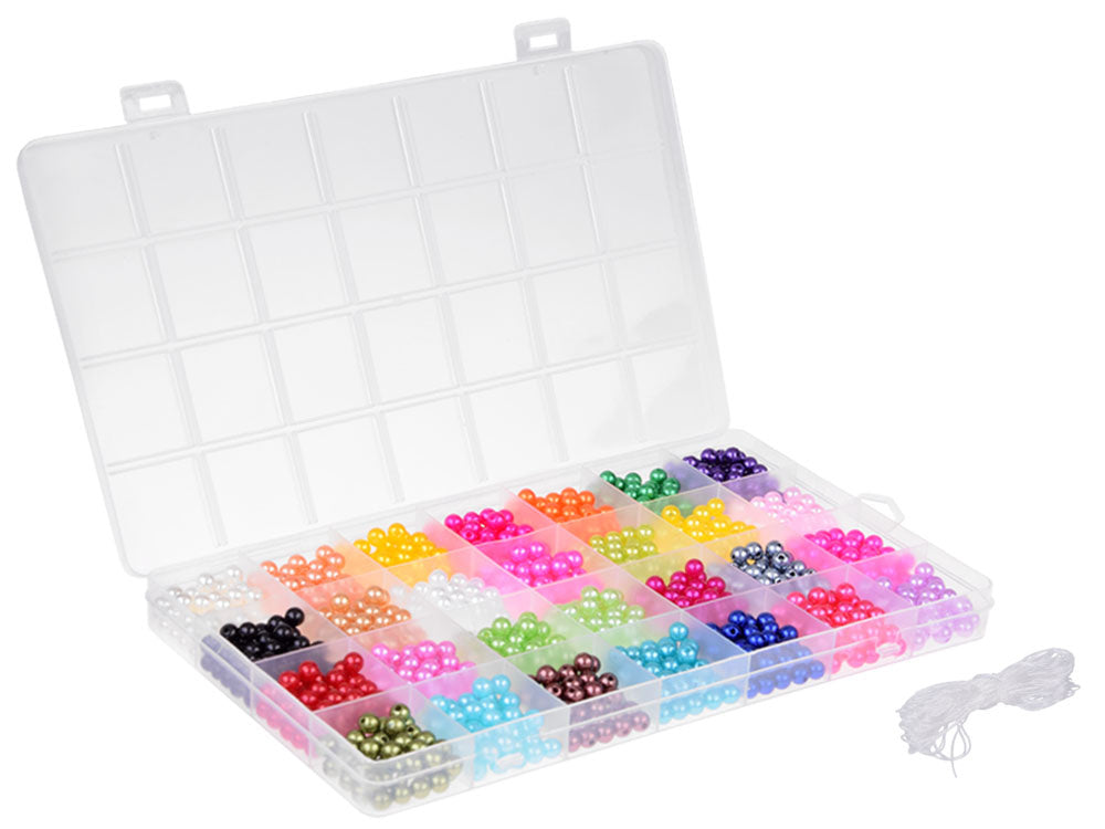 Perlų karoliukų rinkinys apyrankėms 28 spalvos