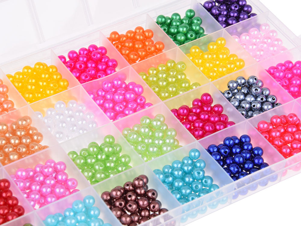 Perlų karoliukų rinkinys apyrankėms 28 spalvos