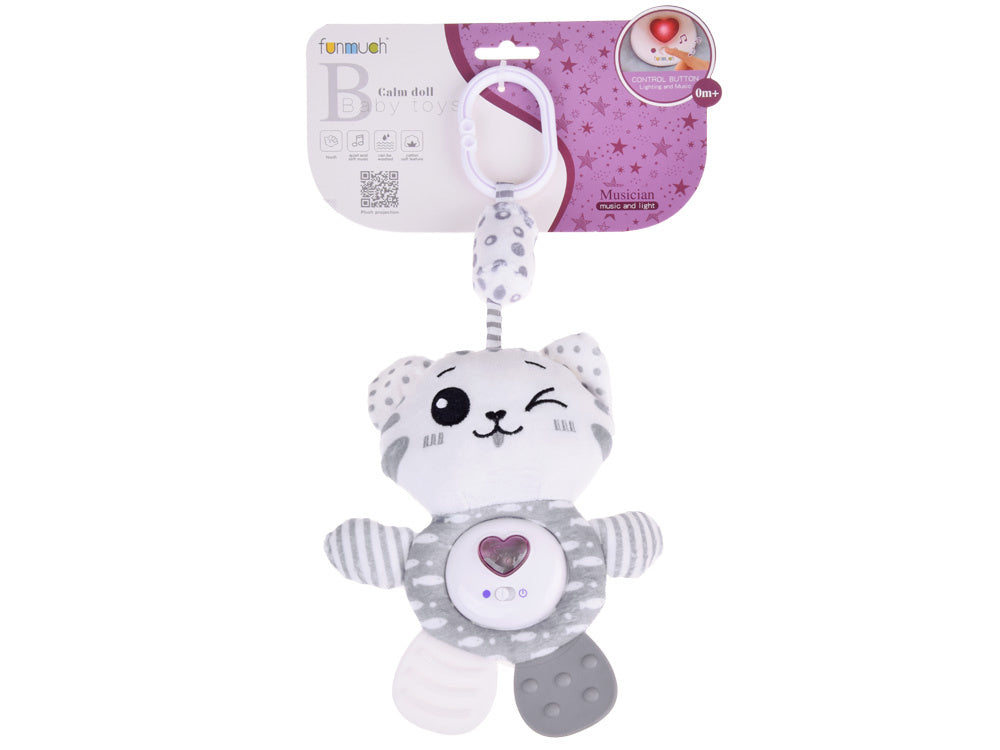 Kramtukas ir žaislas 3in1 vaikams su garso efektais, kačiukas