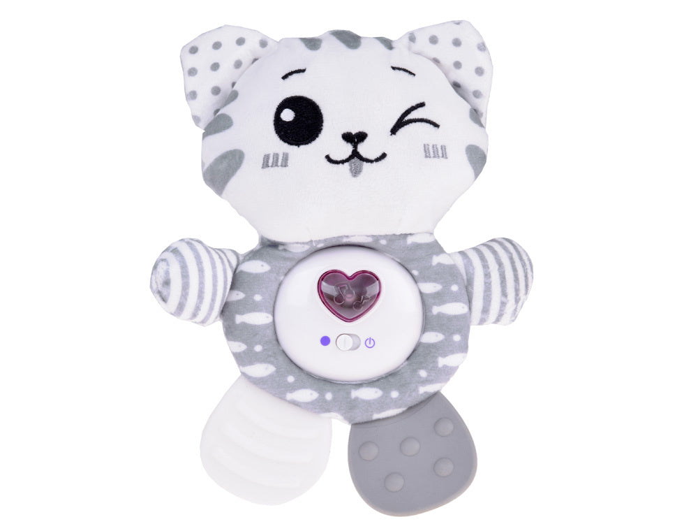 Kramtukas ir žaislas 3in1 vaikams su garso efektais, kačiukas