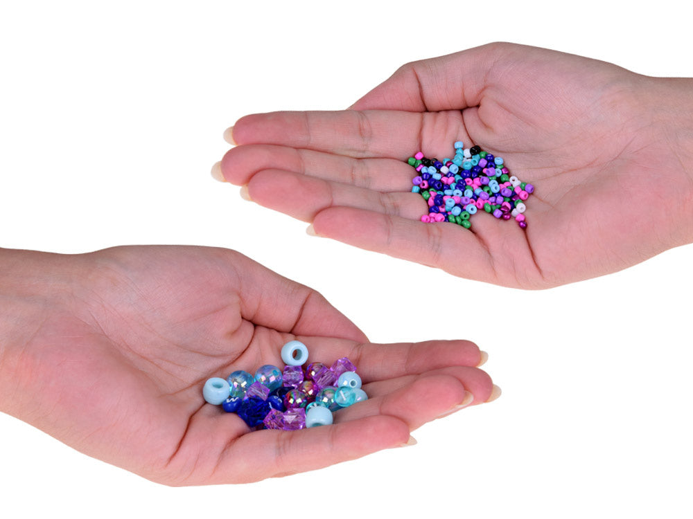 Spalvotų karoliukų, kristalų rinkinys apyrankių gamybai 24 spalvos