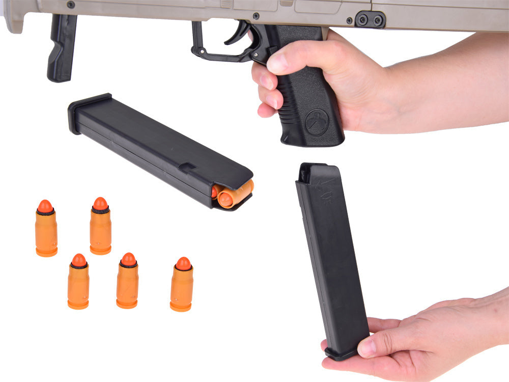 Šautuvas su putplasčio šoviniais vaikams