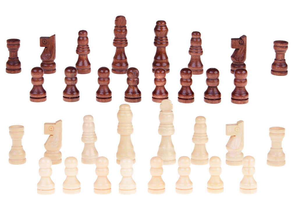 Medinių šachmatų ir šaškių rinkinys 3in1