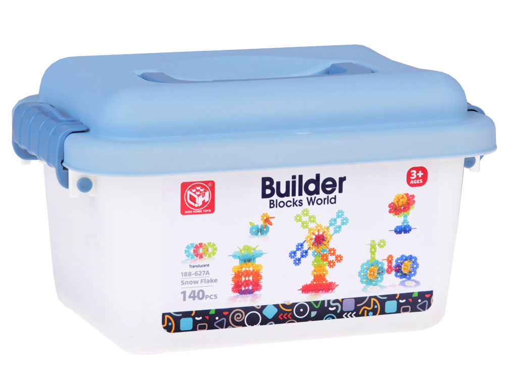 Spalvotų 3D statybinių kaladėlių rinkinys vaikams, 140 el.