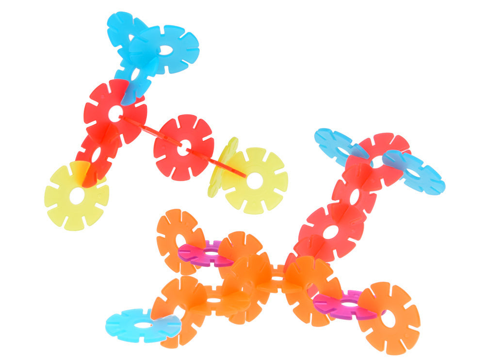 Spalvotų 3D statybinių kaladėlių rinkinys vaikams, 140 el.