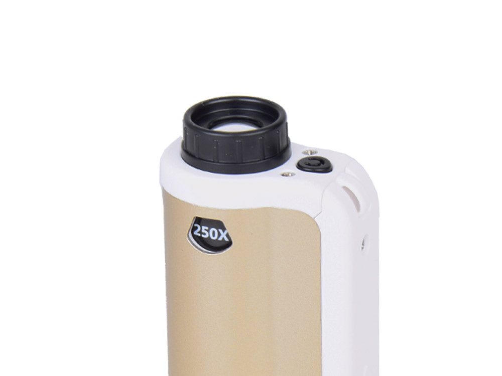 Kišeninis mikroskopas vaikams 100x 250x, kreminis