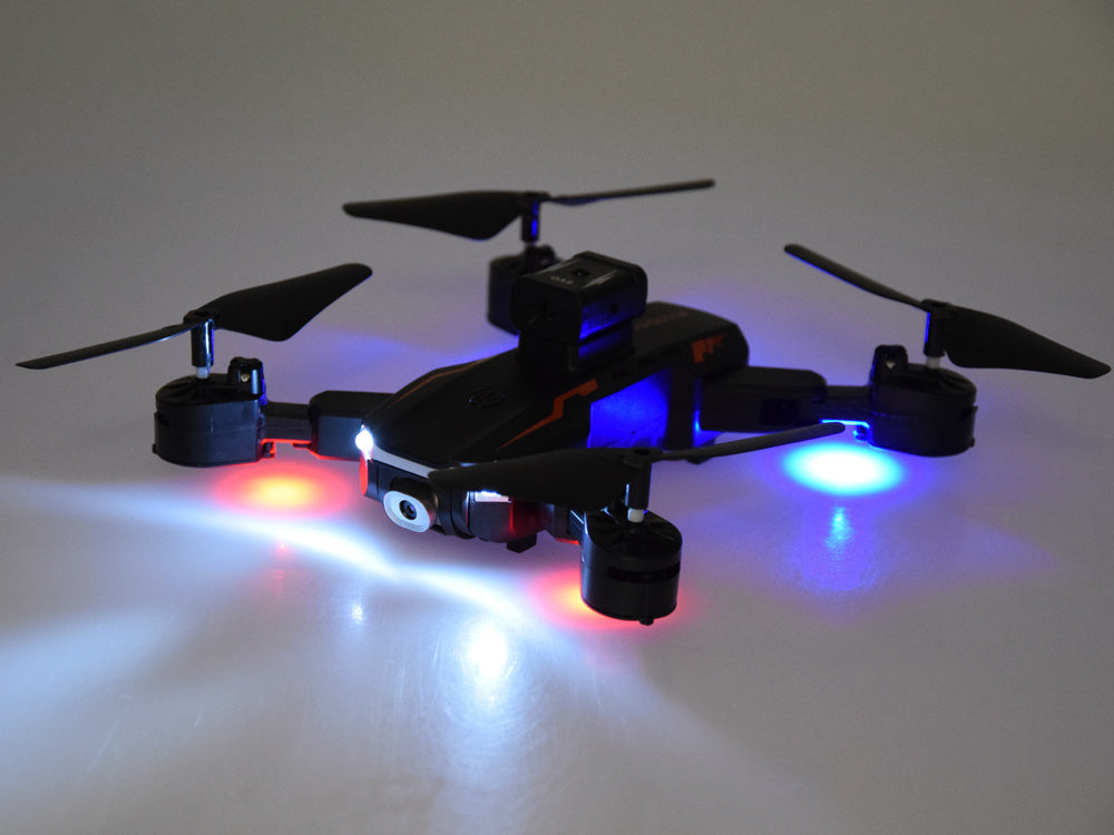 Nuotoliniu būdu valdomas dronas Quadrocopter Flying, juodas