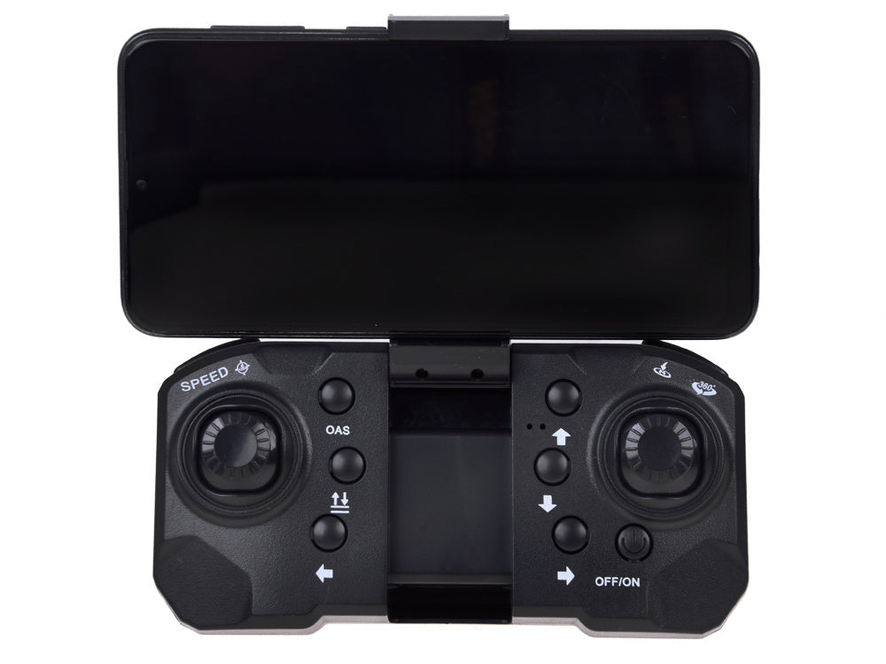 Nuotoliniu būdu valdomas dronas Quadrocopter Flying, juodas