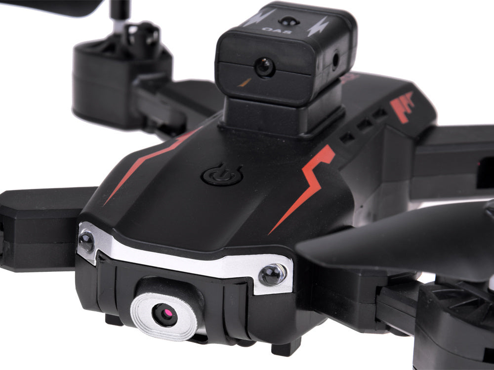 Nuotoliniu būdu valdomas dronas Quadrocopter Flying, juodas