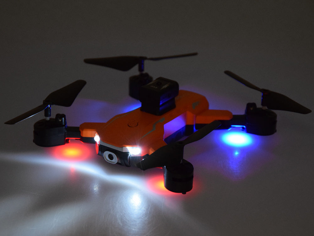 Nuotoliniu būdu valdomas dronas Quadrocopter Flying, oranžinis