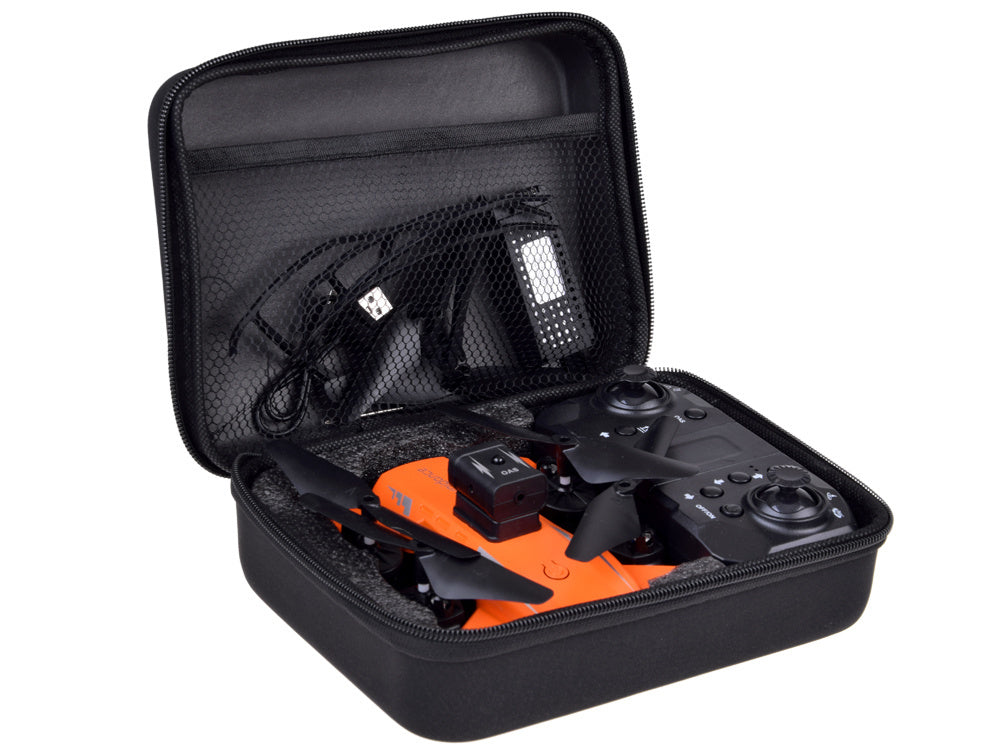 Nuotoliniu būdu valdomas dronas Quadrocopter Flying, oranžinis