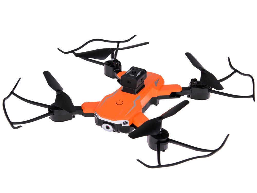 Nuotoliniu būdu valdomas dronas Quadrocopter Flying, oranžinis