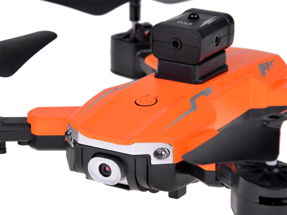Nuotoliniu būdu valdomas dronas Quadrocopter Flying, oranžinis