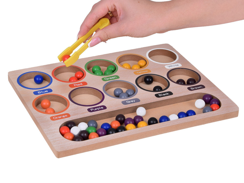Medinė mokomoji Montessori dėlionė „Mosaic Sorter“
