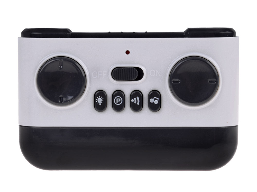 Nuotoliniu būdu valdomas lenktyninis automobilis su šviesos ir garso efektais, baltas