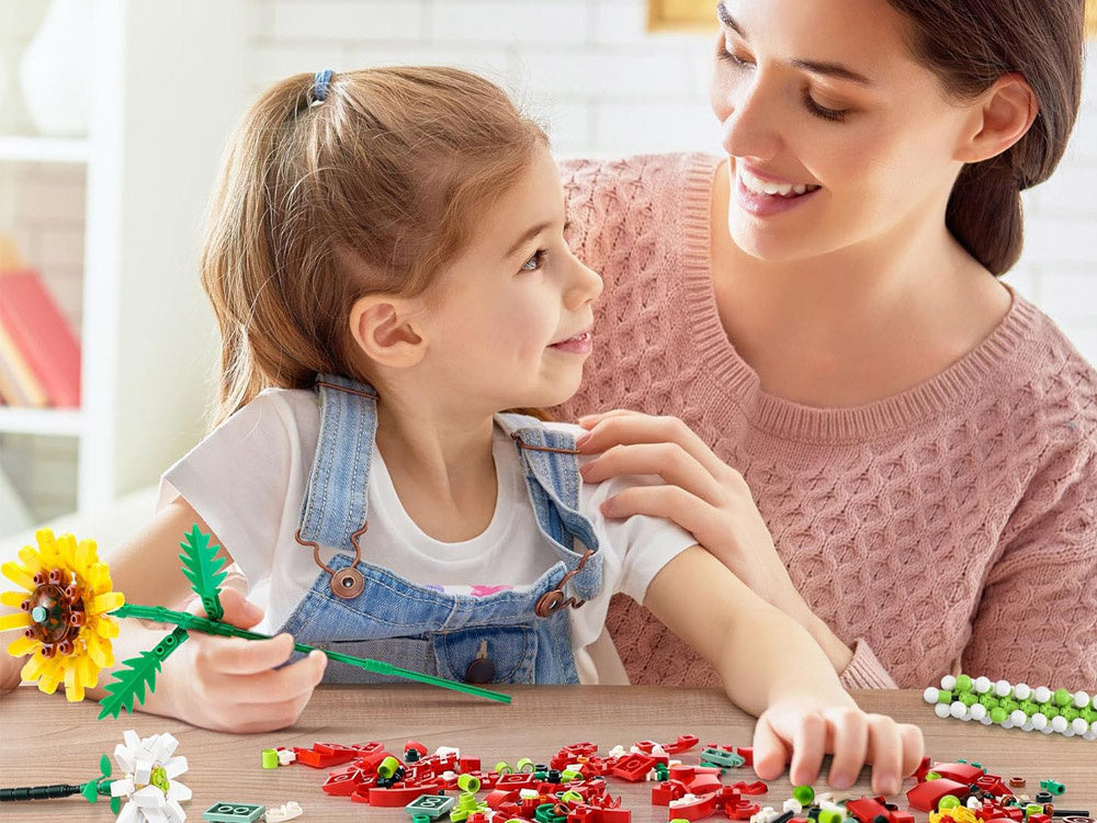 Statybinis konstruktorius vaikams „Gėlių puokštė“ 568 el.