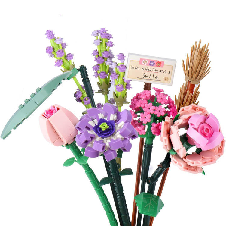 Statybinis konstruktorius vaikams „Gėlių puokštė“ 547 el.