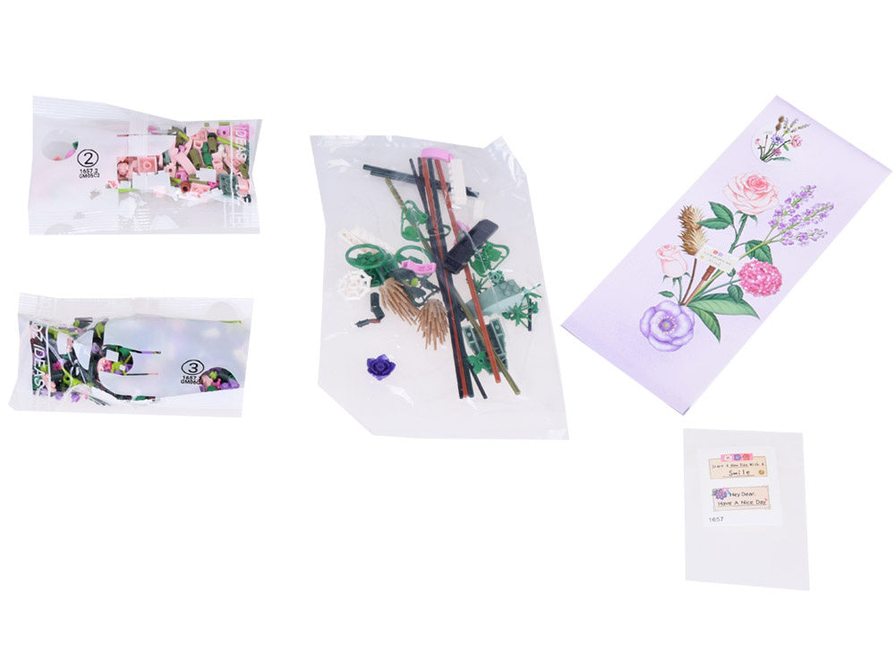 Statybinis konstruktorius vaikams „Gėlių puokštė“ 547 el.