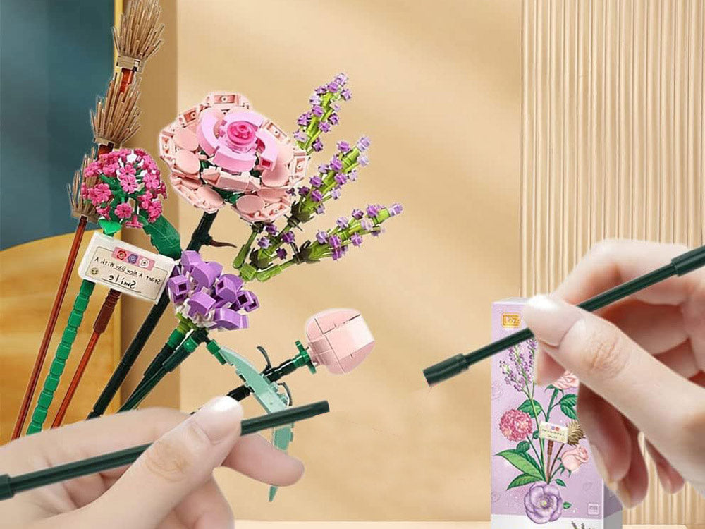 Statybinis konstruktorius vaikams „Gėlių puokštė“ 547 el.