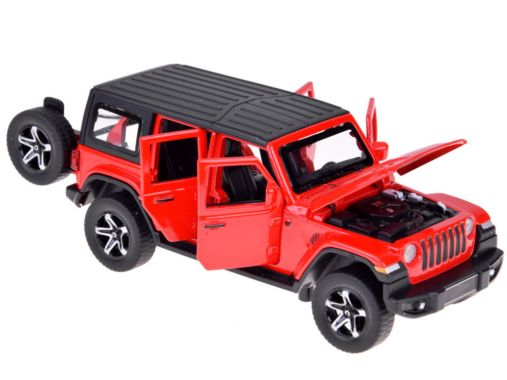 Visureigio ir kemperio rinkinys su šviesos ir garso efektais, raudona