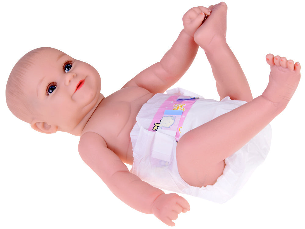 Minkšta lėlė su priedais 45 cm, pilka