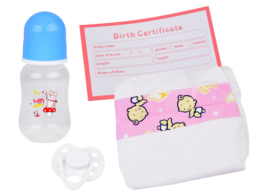 Minkšta lėlė su priedais 45 cm, pilka