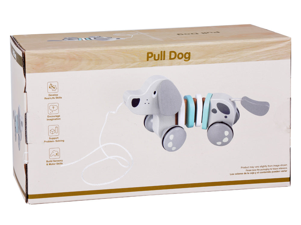 Medinis traukiams šuniukas vaikams, pilkas